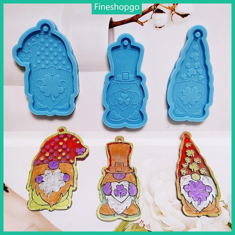Fine Dwarf สําหรับตุ๊กตาพวงกุญแจอีพ็อกซี่เรซินแม่พิมพ์ Gnome รูปร่างแขวนจี้ซิลิโคน Mould DIY เครื่อง