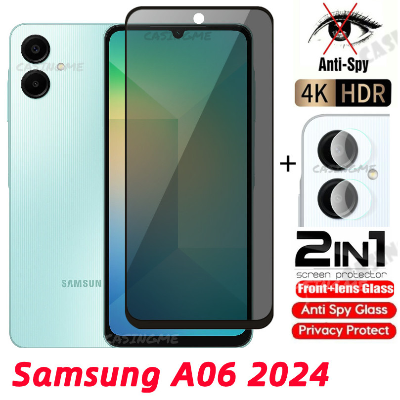 Samsung A06 2024 Anti-Spy Privacy Full Coverกระจกนิรภัยป้องกันหน้าจอฟิล์มส่วนตัวสําหรับSamsung Galax