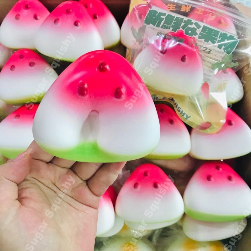 suagr squishy สกุชชี่ แตงโมแตงใจ สีสันสดใส น่ารัก น่าบีบ เนื้อดี นุ่ม สโลว์ มีกลิ่นหอม