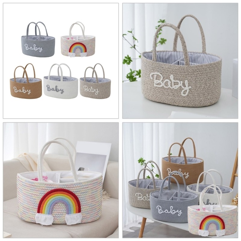 Top Nursery Diaper Storage Bag Cotton Cloth Designs Bag for Modern Parenting Need