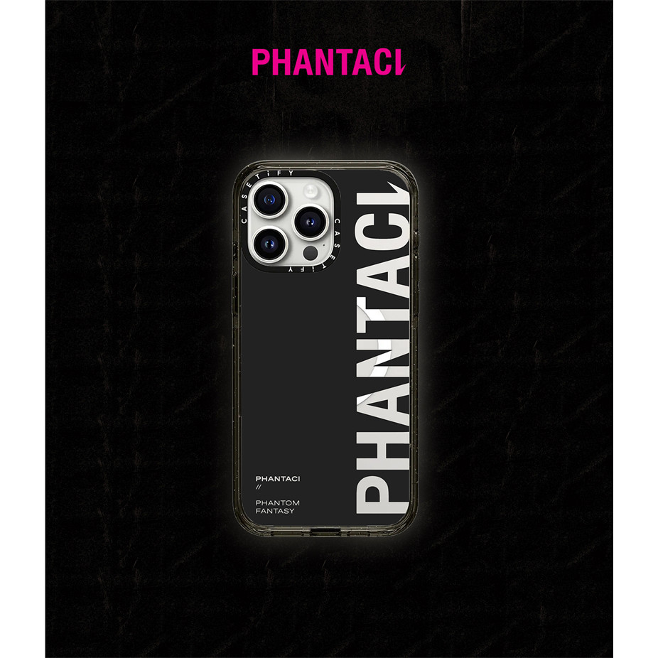 Casetify X PHANTACi โลโก้กรณีผลกระทบแม่เหล็กดูด Hard อะคริลิคกลับ TPU Edge สําหรับ Apple IPhone 12 13 14 15 Pro Max Plus พร้อมกล่อง