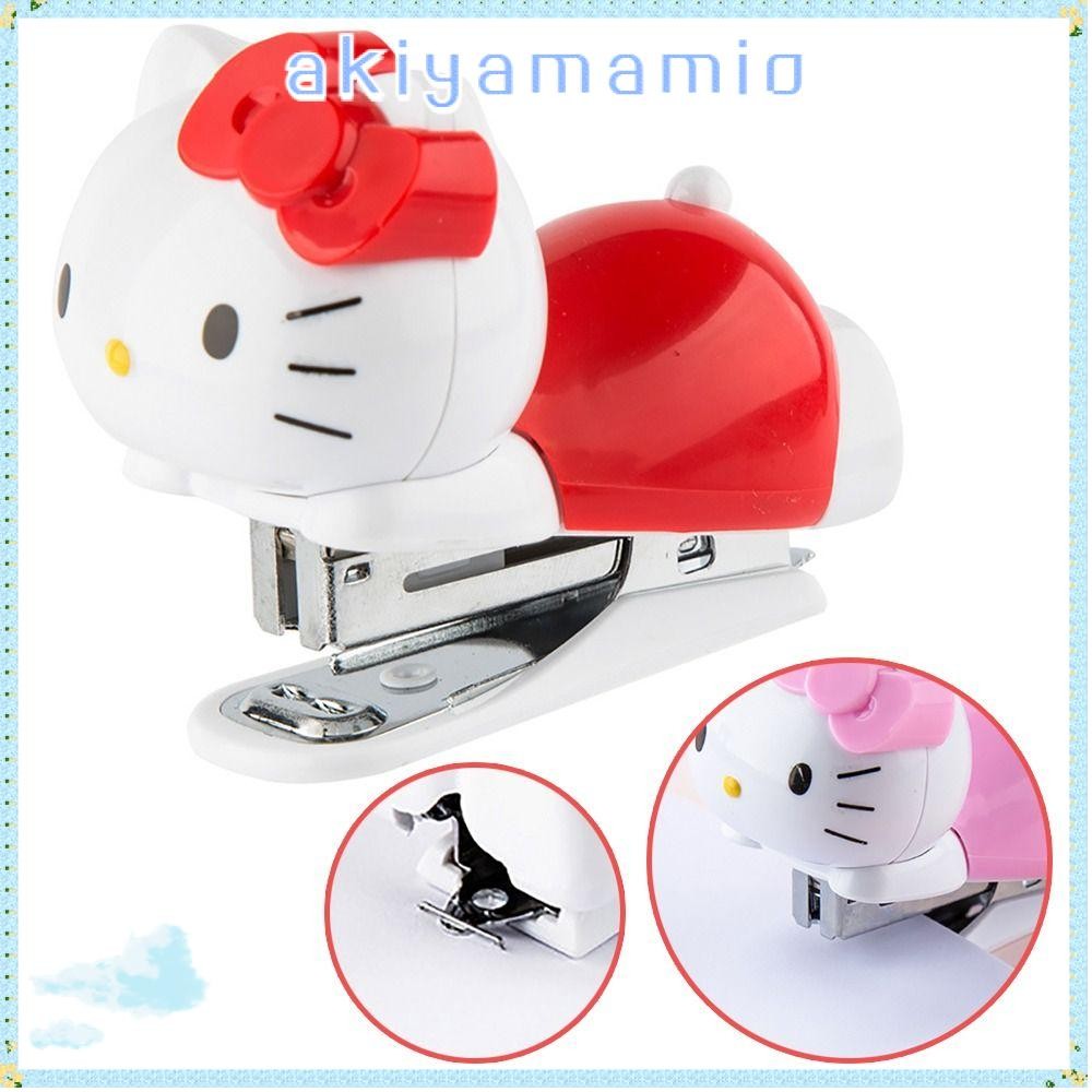 Akiyamio Stapler, 10# Staples Stationery Binding Tools, อุปกรณ์เข้าเล่มโรงเรียน Hello Kitty Stapling