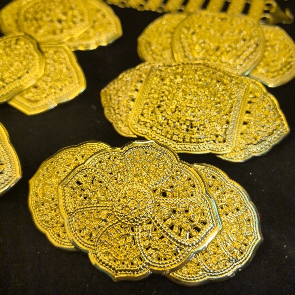 เข็มขัดโบราณ สีทองพร้อมหัวเข็มขัด หลากหลายสไตล์ ปรับขนาดได้ เด็กสามารถใส่ได้ - รูปที่ 3