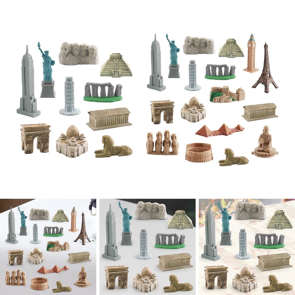 [mibum01eb] ชุดอาคาร Landmarks ประวัติศาสตร์ของเล่นโครงการบ้าน