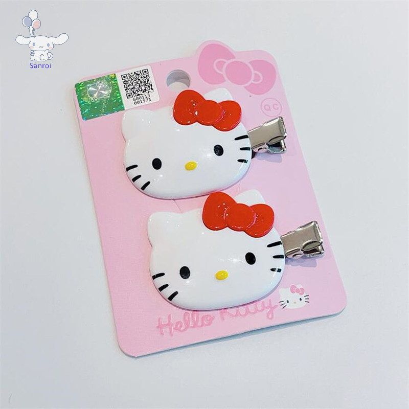 [San] Kawaii Sanrio กิ๊บติดผมลูกแมวการ์ตูน KT Cat Hairpin ด้านข้าง Bangs คลิปสําหรับสาวน่ารัก Headwear อุปกรณ์เสริมผม POP