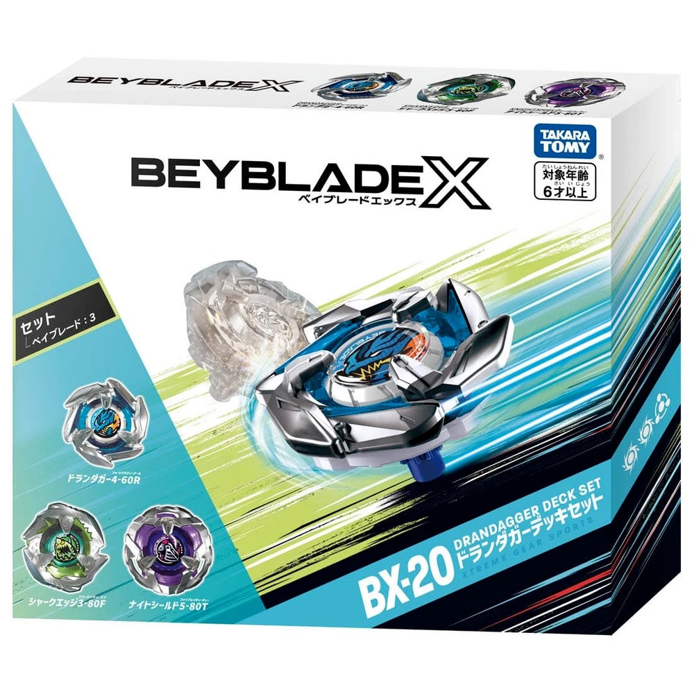 Takara Tomy ของแท้ Beyblade X BX-20 Doran Dagger Deck Set 40-60R ยี่ห้อใหม่ของเล่น