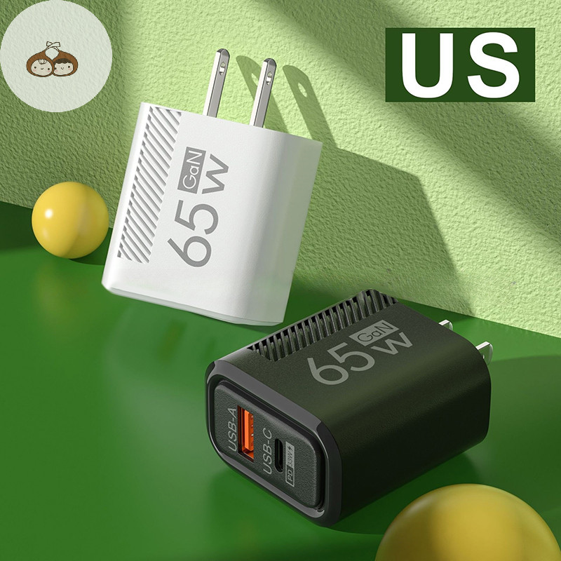 Bef 65W USB Type-C GaN ชาร์จโทรศัพท์สําหรับ Iphone สําหรับ Samsung Huawei Xiaomi PD Fast Charging Travel Power Adapter QC3.0 สําหรับแท็บเล็ต TH