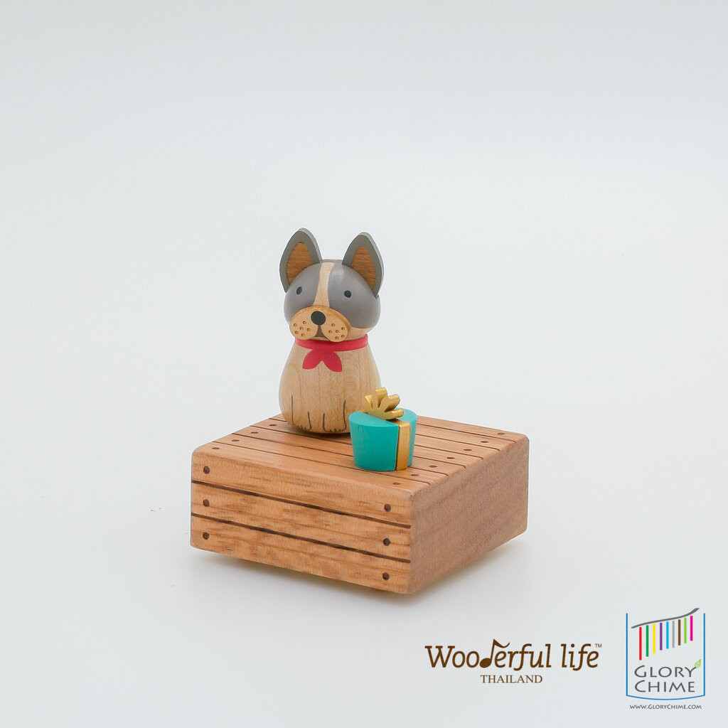 Wooderful Life กล่องดนตรี มินิ บูลด๊อก เพลง Hickory, Dickory, Dock