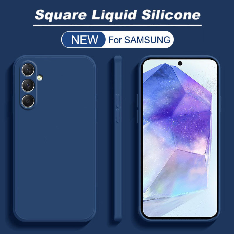 สําหรับ Samsung Galaxy A05 A05S A06 A15 A16 A25 A35 A55 A02 A02S A03 A03S A04 A04S A04E A14 A23 A24 A34 A54 Square Candy ซิลิโคนนุ่มเคสโทรศัพท์