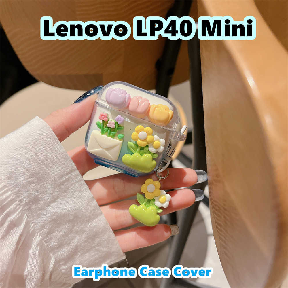 【Case Home】นําไปใช้กับ Lenovo LP40 Mini เคส Case เคสหูฟัง การ์ตูนน่ารักคู่ ซิลิโคนนุ่ม เคส เคสหูฟัง