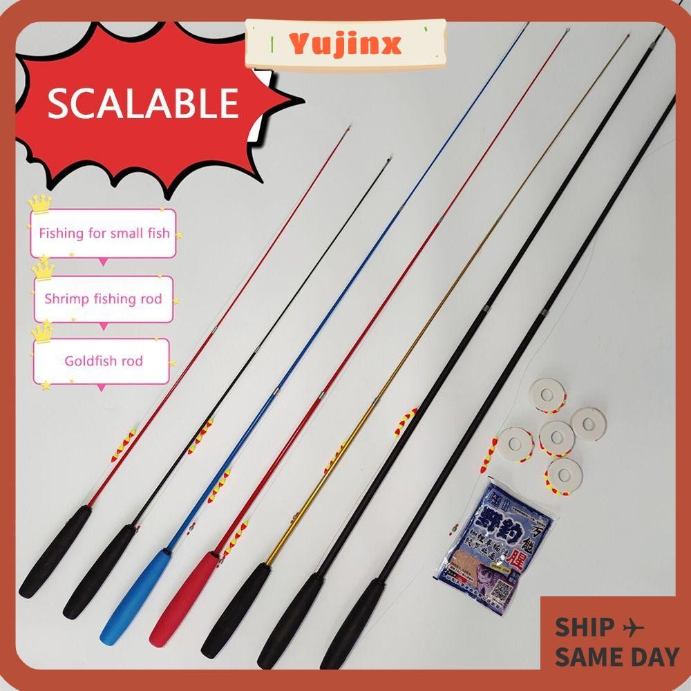 Yujinx เบ็ดตกปลาครบชุด, Casting Rod Telescopic Fishing Rod ชุด, Travel Fishing Gear Glass Fibre 0.7/1.0/1.5/1.8/2.1 M Spincast Fishing Reel Feeder Rod Combo Fishing