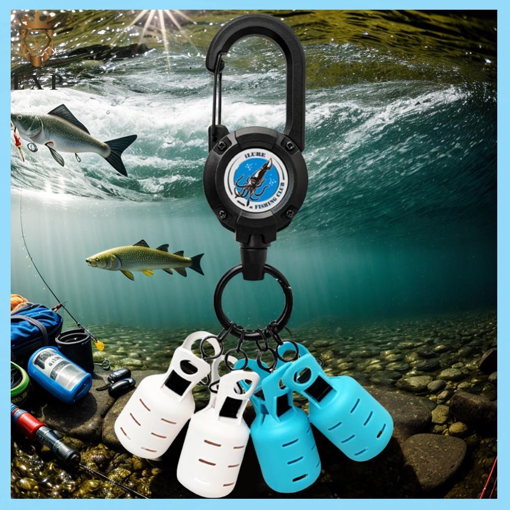 [explosion1.th] Squid Jig Hook Cover ตะขอตกปลาครอบคลุมพร้อมคาราบิเนอร์แบบพกพา