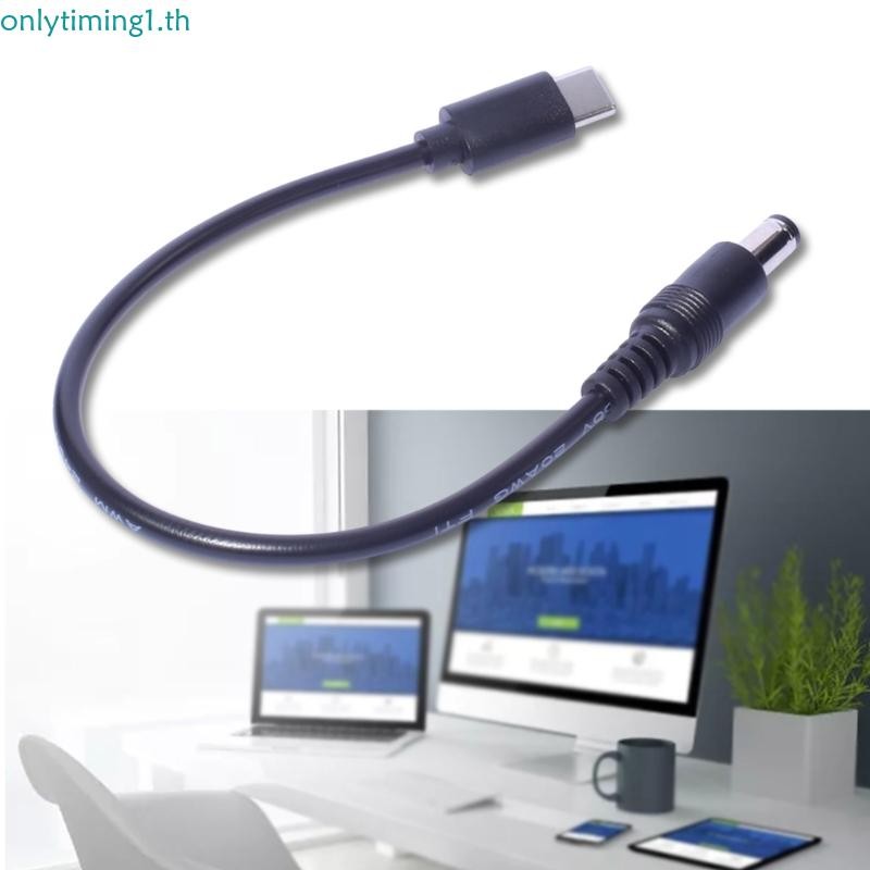 Onlytiming USB C ชายกับ DC5 5x2 5 มม.DC5 5x2 1 มม.ชายสายไฟสายชาร์จ