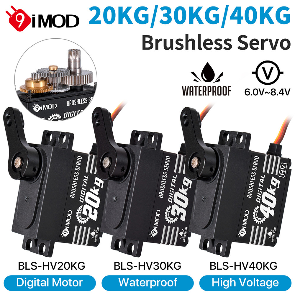 Aluminum Alloy Waterproof Servo for RC Crawler Car Boat DIY 9imod Brushless Digital Metal Gear 20/30