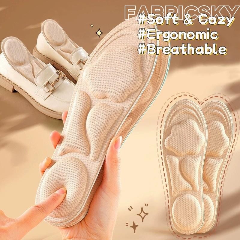 Memory Foam Shoe Sole 5D Sport Insoles สําหรับรองเท้าผู้หญิงผู้ชายระงับกลิ่นกาย Breathable Cushion Running สําหรับ Feet Care Insoles (1 คู่)