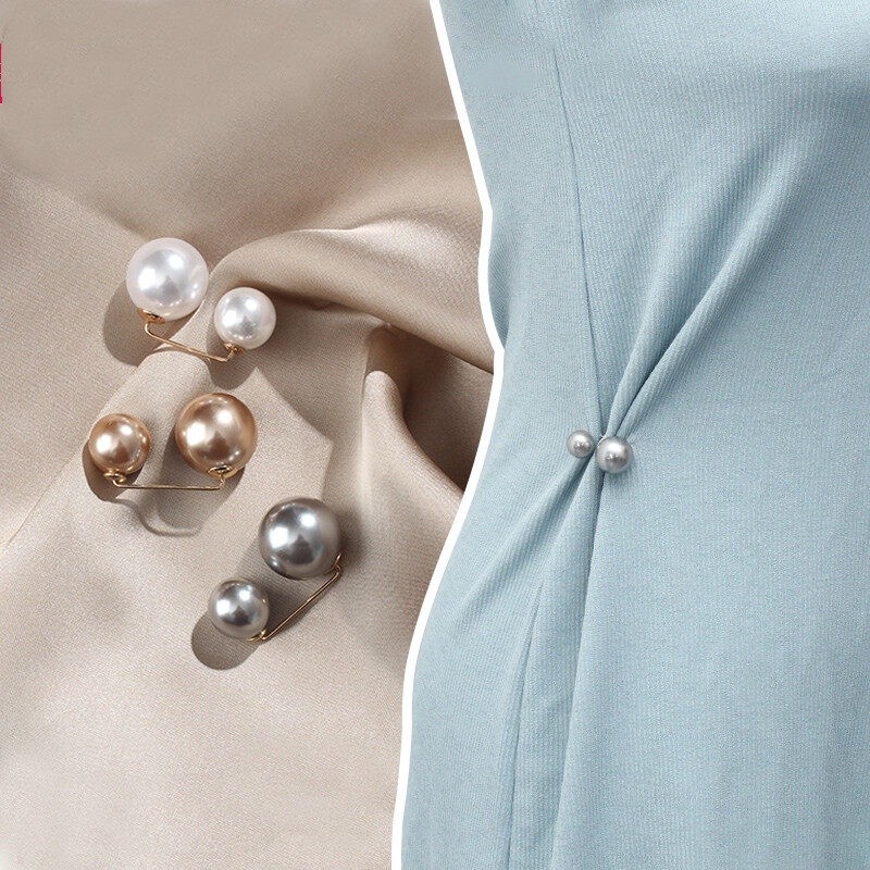 ชุดเข็มกลัดเงามุก สามสีเข็มกลัดสำหรับเสื้อผ้า ตกแต่งเสื้อผ้า fixation