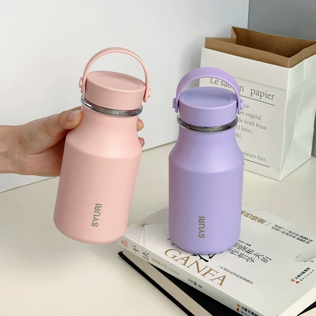 ขวดน้ำสแตนเลส SITARAYURI 380ml ขวดน้ำเก็บอุณหภูมิร้อน/เย็น ขวดน้ำแบบพกพา มีที่กรองชาในตัว