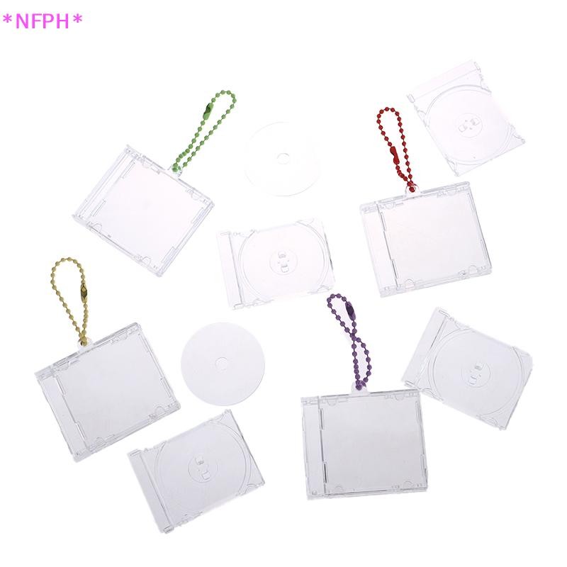Nfph>อัลบั้มเปล่าmini CD CaseพวงกุญแจCD Playerพวงกุญแจอุปกรณ์ต่อพ่วงอัลบั้มที่ระลึกKey HolderสําหรับDIYกระเป๋าเป้สะพายหลังจี้ใหม่