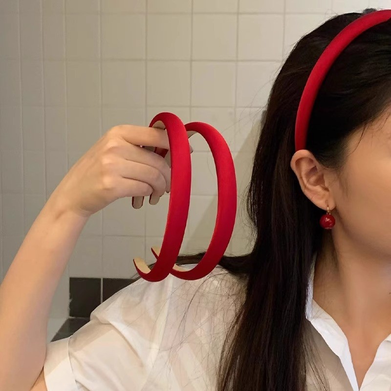 จีนสีแดงสวัสดีปีใหม่ผม Hoop Headwear Hairbands เครื่องประดับผม