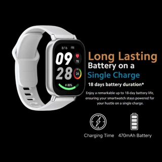(มีส่งด่วน) Xiaomi Redmi Watch 5 Active หน้าจอ LCD ขนาด 2.0 นิ้ว ตรวจวัดสุขภาพ ออกกำลังกาย รับสายโทรศัพท์ผ่านเบอร์มือถือ