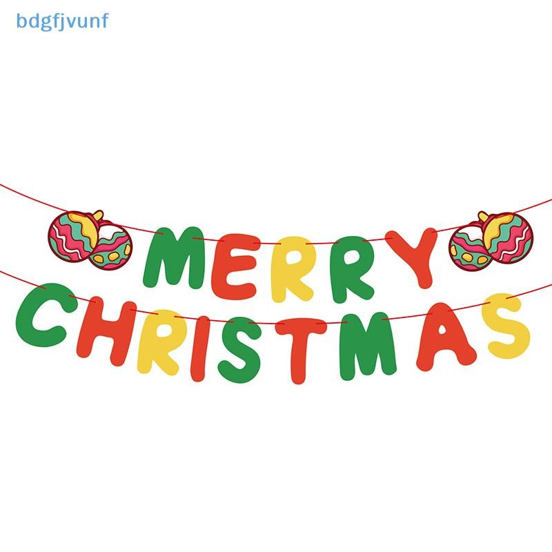 Bdgf 2025ตกแต่งคริสต์มาสการ์ตูนธงสีธงเทศกาลคริสต์มาสฉากเค้าโครงปีใหม่คริสต์มาสกระดาษธง ไทย