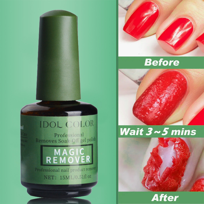 15ml เล็บเจล Magic Remover เจลเล็บ Remover เล็บเจลอะคริลิค Clean Degreaser สําหรับเล็บเจล Remover