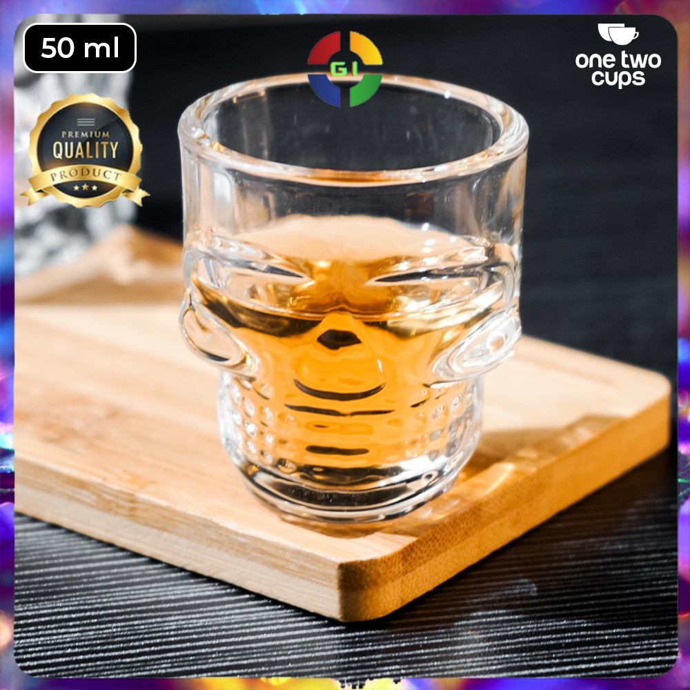 (GI) ที่ไม่ซ้ํากันไวน์ค็อกเทลวิสกี้ Cristal Aesthetic Cafe Skull Head 50ml