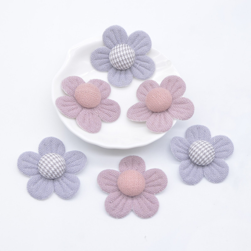 10 ชิ้น 40 มิลลิเมตรดอกไม้ Applique สําหรับ DIY เสื้อผ้าหมวก Headwear หัตถกรรมถุงมือกางเกงขายาวถุงเท้าเย็บแพทช์ตกแต่ง Accesories
