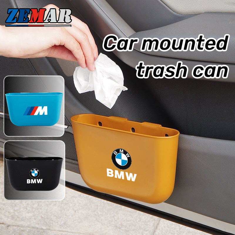 Bmw ถังขยะในรถ กล่องแขวนอเนกประสงค์ในรถ ถังขยะขนาดเล็ก ของแต่งรถยนต์ BMW G20 F10 E46 F30 E39 G30 E60 E90 X1 E84 645ci E63 E36 E30 X3 F25 X3 G01 X1 F48 F32 F34 E92 G22 F44 IX3 I4 IX
