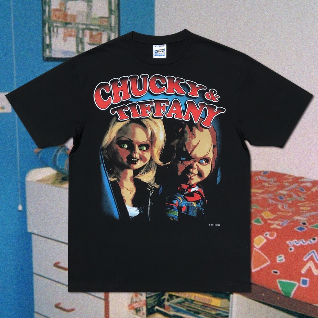ราคาต่ำสุดHomeward Bound เสื้อยืดคอกลม Chucky & Tiffanyขนาดเต็มSIZE S-5XL