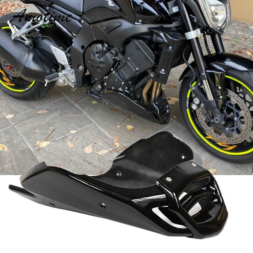 รถจักรยานยนต์ Fairing เครื่องยนต์สปอยเลอร์ Cladding ชุดติดตั้ง Matt Bright สีดําสําหรับ Yamaha FZ1S FZ1N 2006-2014 FZ1 ABS 2014