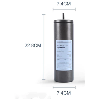 แก้วน้ำเย็นอเมริกาโน่กระติกน้ำร้อนสุญญากาศแบบพกพาแก้วแก้วกาแฟ storage glass cold water glass กระจกห้องเย็น 600 แก้วสแตนเ