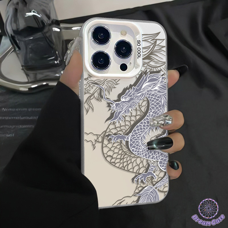 แฟชั่นเย็นสไตล์จีนมังกรขาวเคสสำหรับ VIVO Y20 Y36 Y17s Y27s Y22s Y31 Y91 Y16 Y27 Y12 Y35 Y21 Y02 Y17 Y15 Y11 Y22