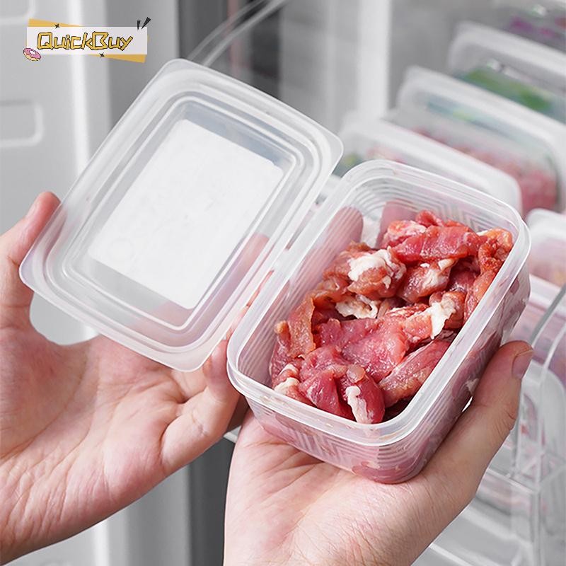 Quickbuy ภาชนะบรรจุอาหารแช่แข็งกล่องเก็บเนื้อแช่แข็งแช่แข็งแช่แข็งกล่องเก็บเกรดอาหารกล่องเก็บรักษาขนาดเล็กอุปกรณ์ครัวใหม่