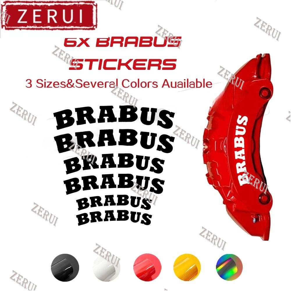 Zr สําหรับ 6x BRABUS รถเบรค Caliper สติกเกอร์กันน้ําและทนอุณหภูมิสูงสําหรับ Mercedes Benz C Class M 