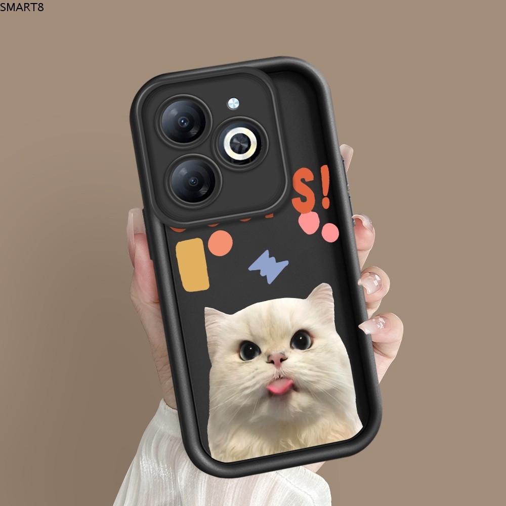 For Infinix Smart 8 เคสอินฟินิกซ์ เคส JGS New Original Design Soft Liquid Silicone Camera Protection Phone Case Cover