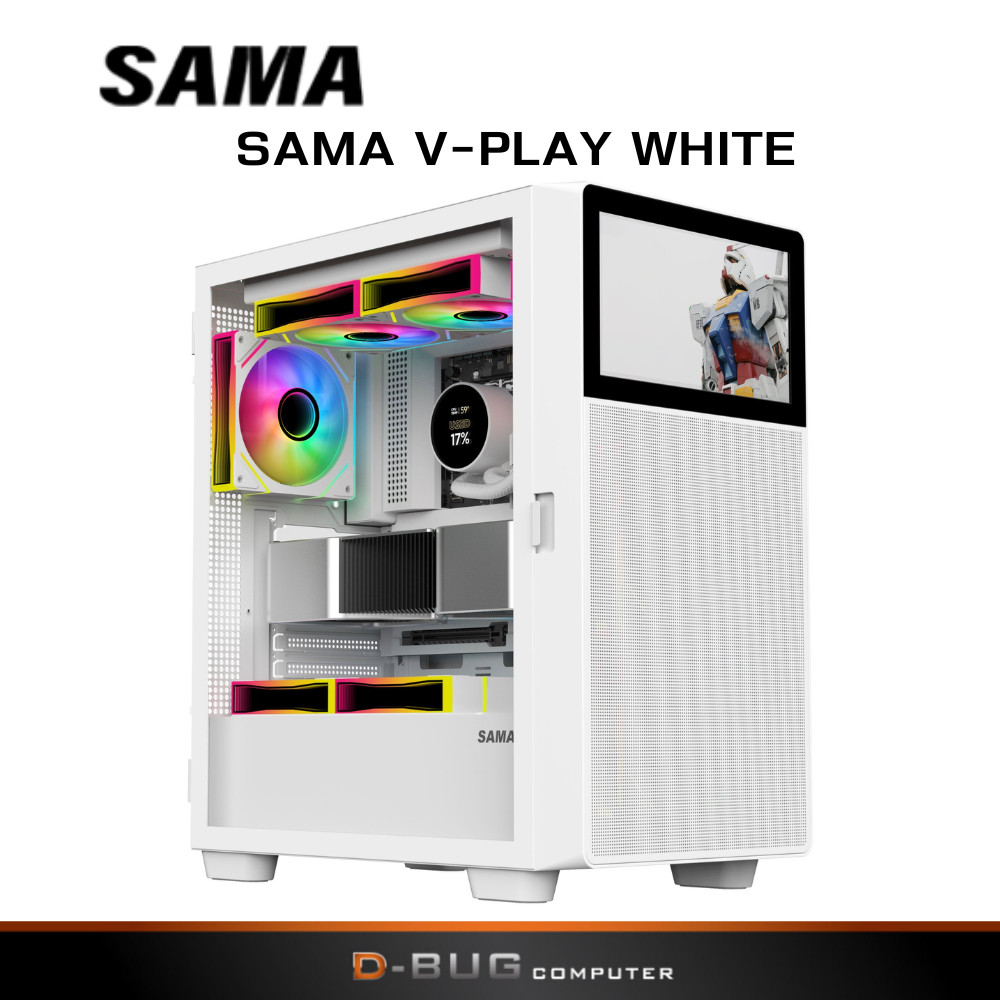 SAMA CASE V Play (เคสคอมพิวเตอร์) เคสมีหน้าจอ