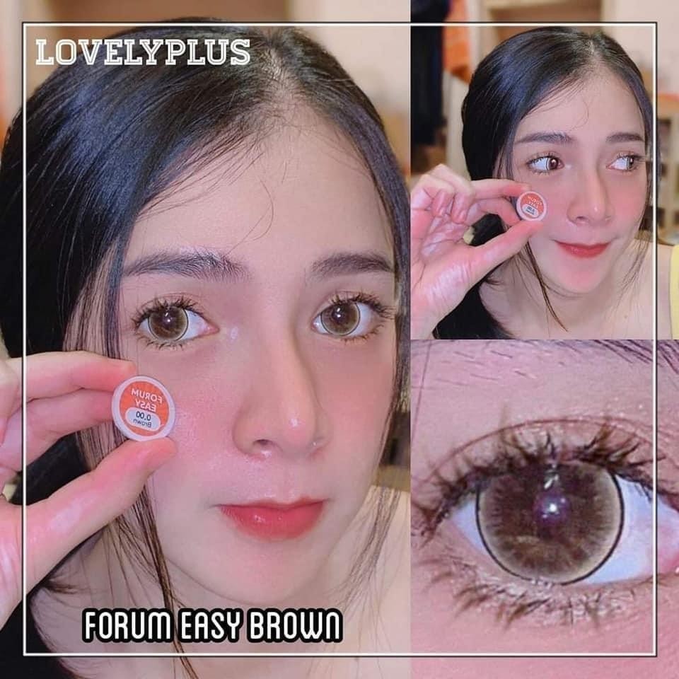 คอนแทคเลนส์[บิ๊กอาย] Forum Easy Brown / Gray (Lovelylens) ☁️ มี อย.ไทย - รูปที่ 4