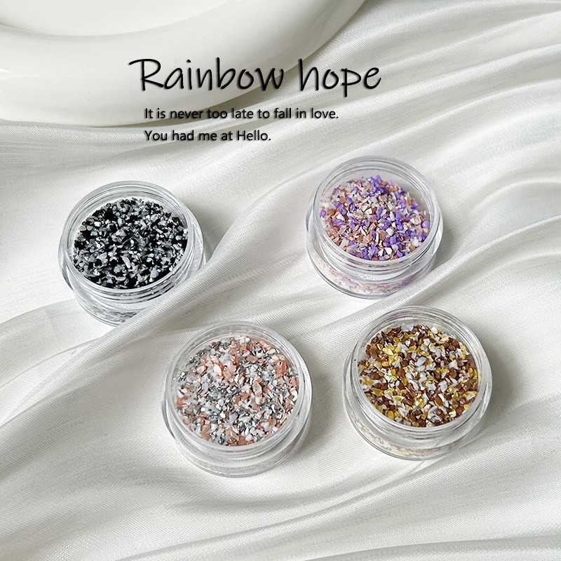 สีทึบ มีน้ําค้างแข็ง หวานสไตล์ลูกอมสีกรวด ดี ทรายอุปกรณ์แต่งเล็บ ทําเอง สวมใส่เล็บวัสดุแพคเกจตกแต่งเล็บ