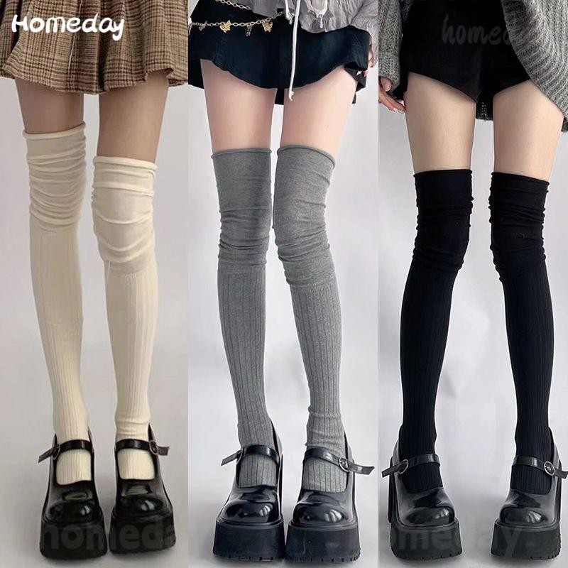Hom หนาฤดูใบไม้ร่วงและฤดูหนาวถุงน่องสีขาวนมผู้หญิงบาง Breathable ยาวสบายๆอเนกประสงค์ถุงน่องอุ่น - Udn homeday