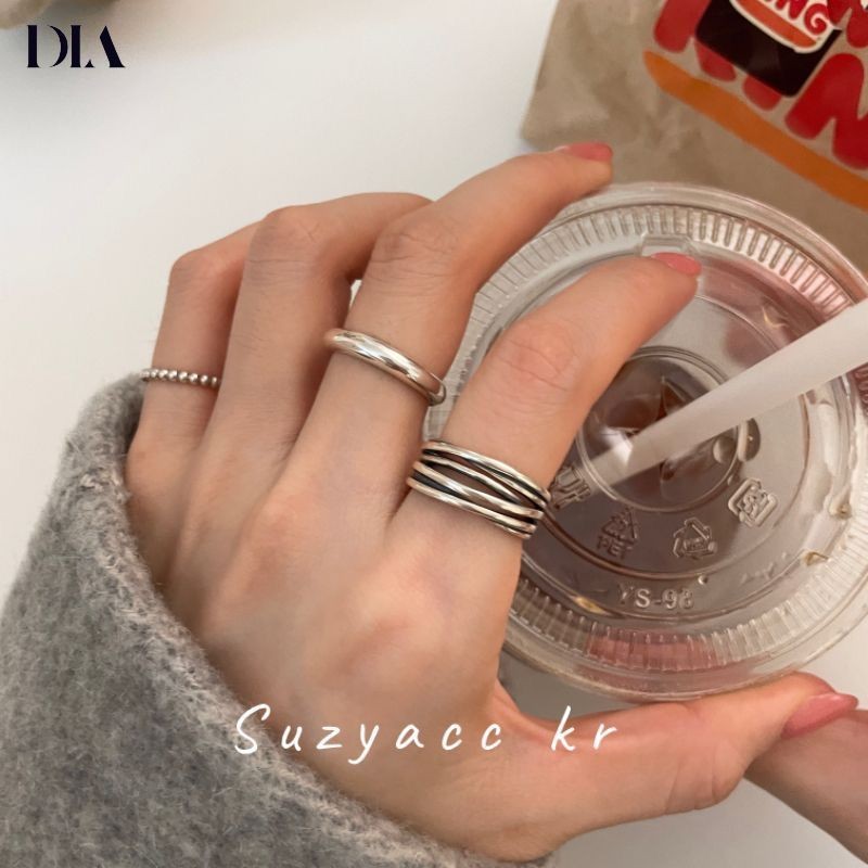 Cross Winding Retro Distressed Multi-Layer Ring ดีไซน์เฉพาะสำหรับสาวๆ