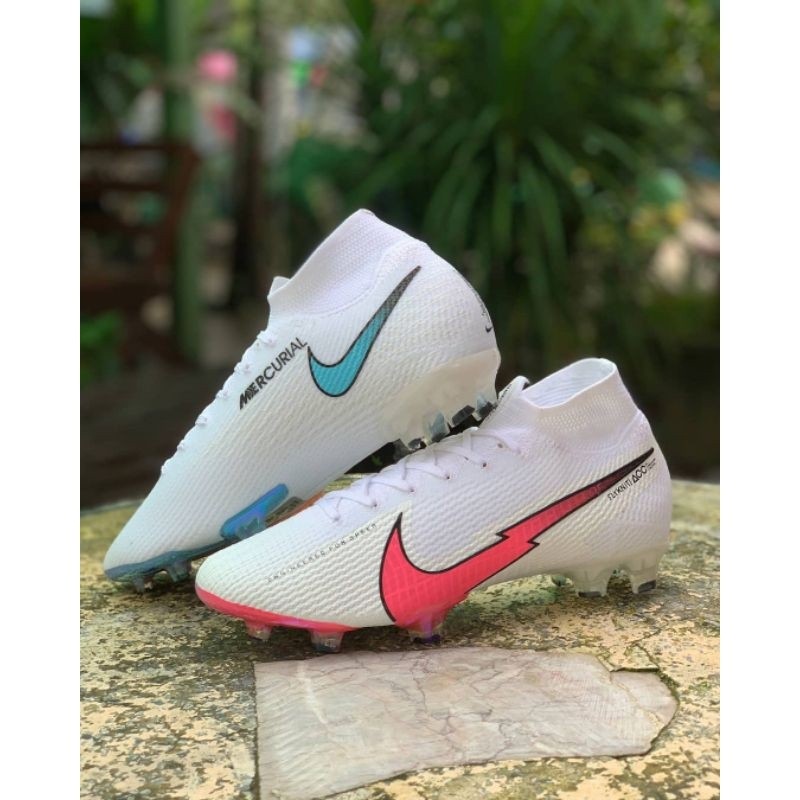 รองเท้าบาสเก็ตบอล Nike Mercurial Superfly 7 Elite White Flash Crimson