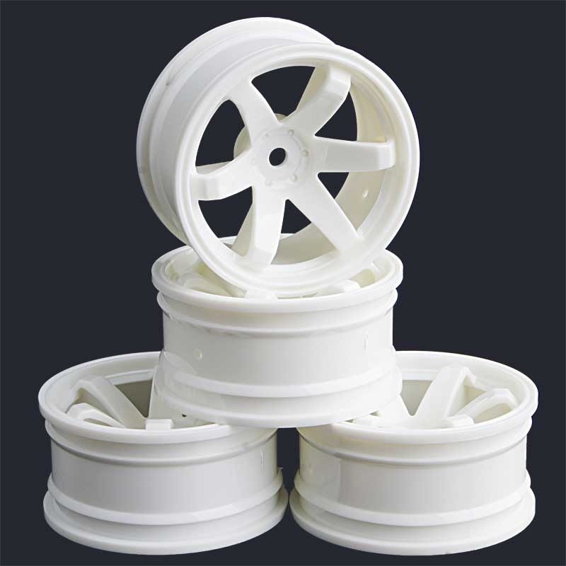 RC 4pcs ล้อขอบพลาสติก offset 6 มม.สําหรับ 1:10 On-Road ยางรถ 701