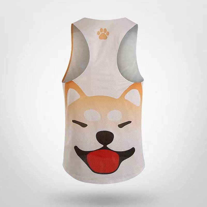 Cute Light Professional Sports Marathon Running Track and Field Training Quick-Drying Summer Fashionable Breathable Erha Vest for Men Men's running clothes with fashionable sports vests