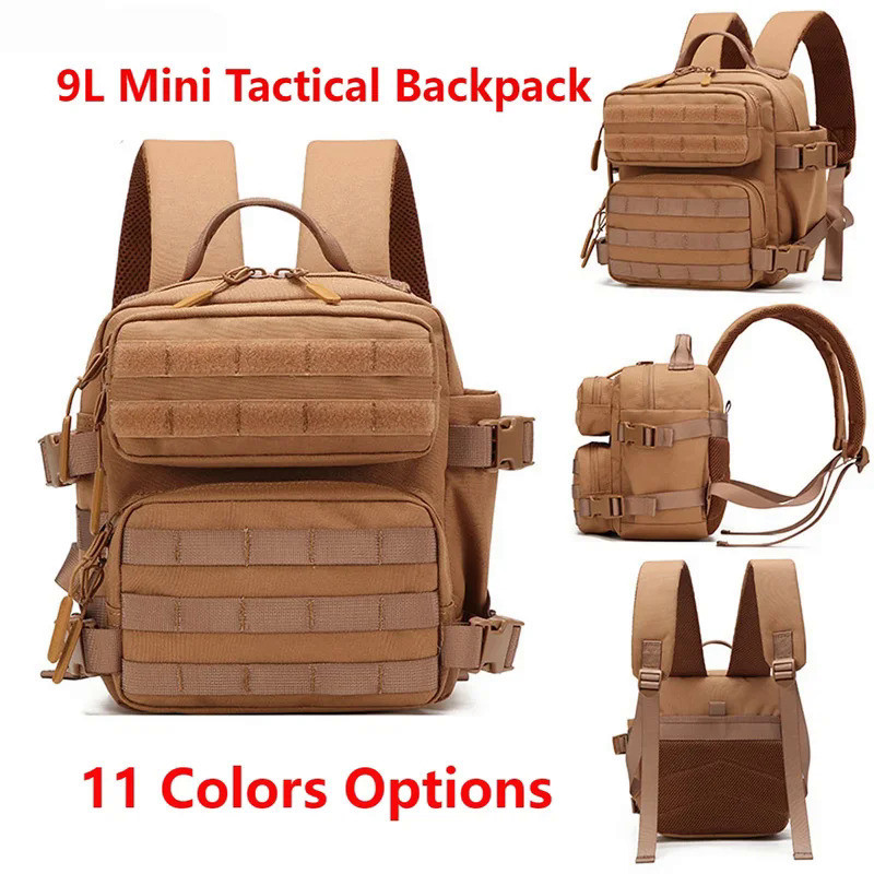 9L Tactical Backpacks Multi-function Mini Sports Backpack Multi-layer Hiking Bag Mountaineering Camp