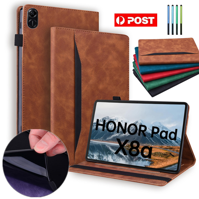 สําหรับ HONOR Pad X8a NDL-W09 11 นิ้ว 2024 แท็บเล็ตผู้ถือบัตรกันกระแทกหนังกระเป๋าสตางค์ฝาครอบ