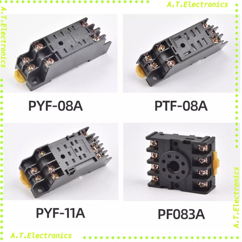 ถูกสุุด! SOCKET RELAY ซ็อกเก็ต รีเลย์ ฐานรีเลย์ PF083A PYF08A PTF08A PYF11Aพร้อมส่งในไทย ราคา 15-22฿