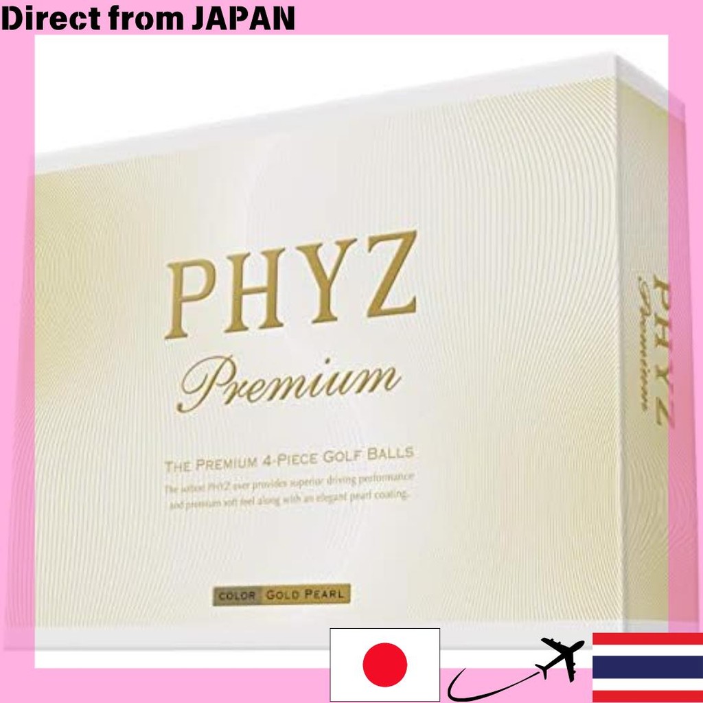 【Direct from Japan】BRIDGESTONE ลูกกอล์ฟ PHYZ Premium 1 Dozen (12ลูก) Gold Pearl PMGX