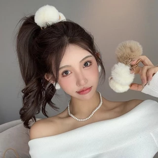 แฟชั่นฤดูหนาวน่ารัก Puffy Ball คลิป Grips กิ๊บติดผม Hairpin Headwear อุปกรณ์เสริม