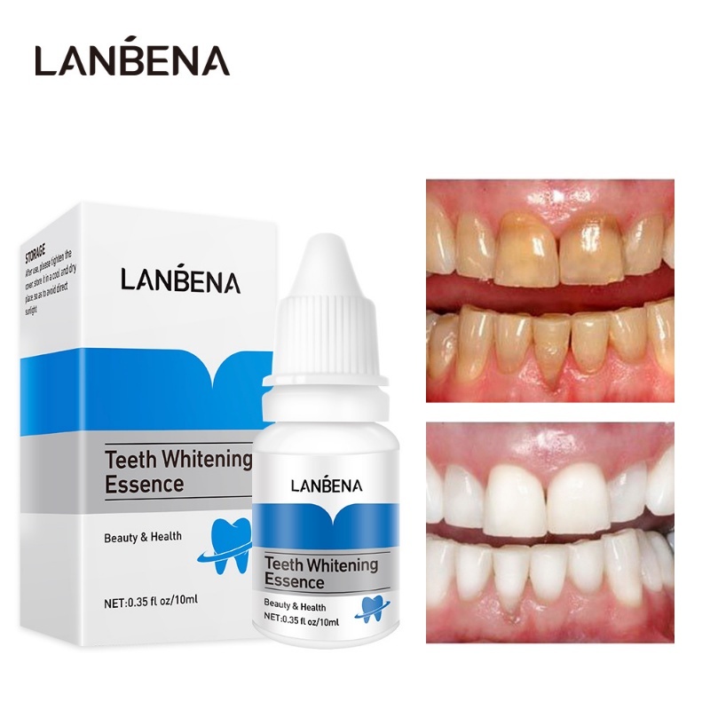 LANBENA ลานบีน่า ฟันไวท์เทนนิ่งเอสเซ้นส์ทําความสะอาดฟันคราบชาล้างฟันดูแลช่องปาก